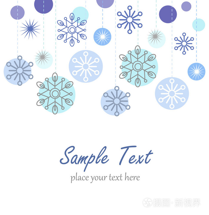 冬天背景与雪花插画-正版商用图片1ainw3-摄图新视界