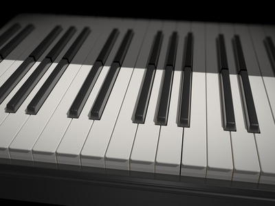 白键和黑键的钢琴