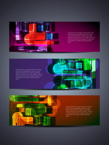 组的抽象 web 标题横幅设计
