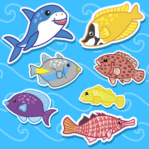 可爱的小海动物 stickers07