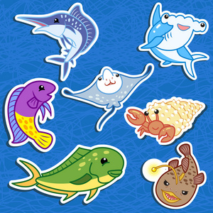 可爱的小海动物 stickers06