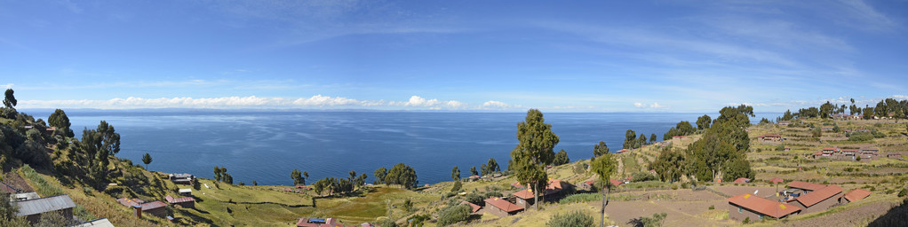喀喀湖。秘鲁。玻利维亚