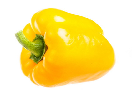 孤立在白色背景上的黄色甜椒