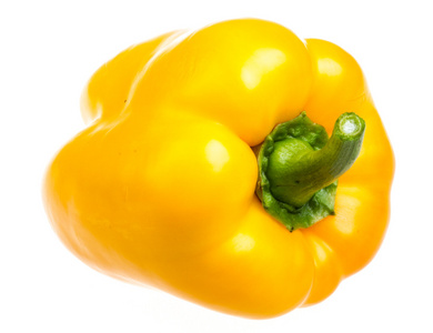 孤立在白色背景上的黄色甜椒