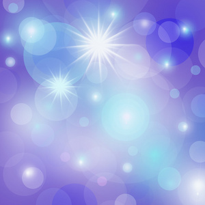 蓝色抽象新年背景与闪闪发光的星星