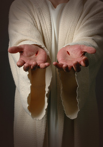 耶稣手身上带有伤疤