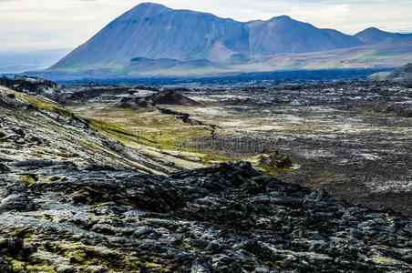冰岛火山熔岩场