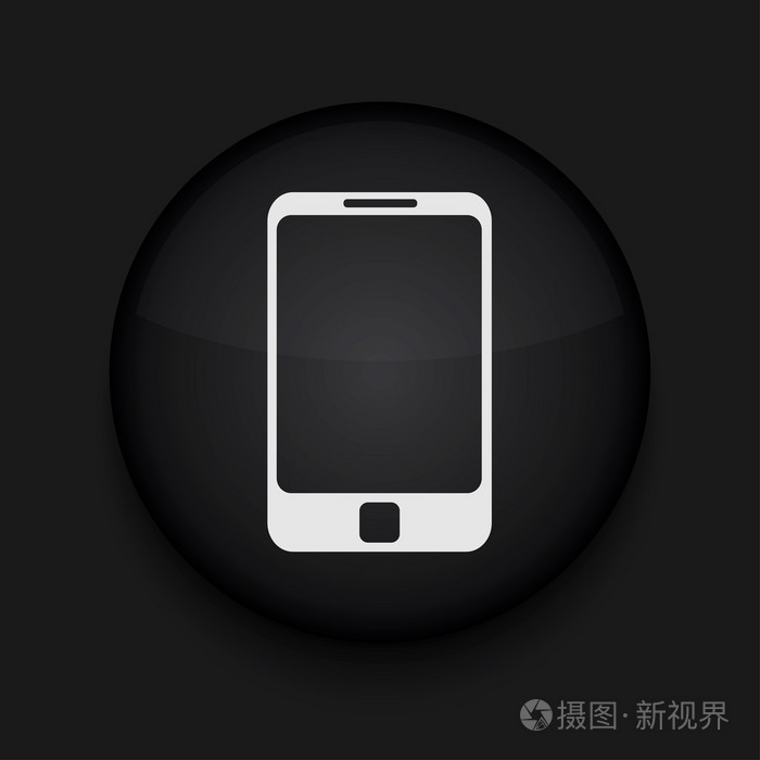 矢量app 圈智能手机黑色图标.eps10
