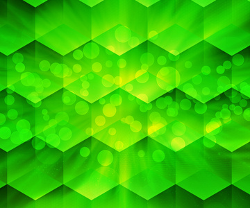 绿色抽象六角纹理