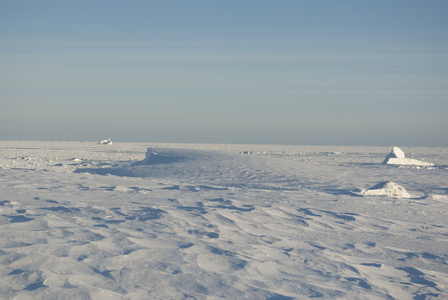 在南极荒野雪冬季