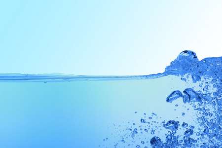 抽象蓝色的水背景