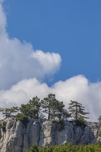 山风景。1234 m 在海水平之上。克里米亚