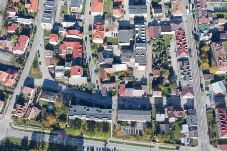 平丘夫镇在波兰的鸟瞰图