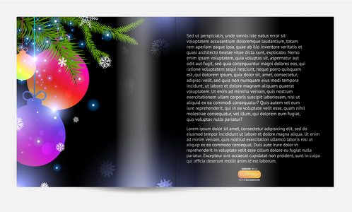 圣诞节设计杂志空白页面模板图片