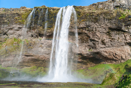 seljalandsfoss，在冰岛的美丽瀑布