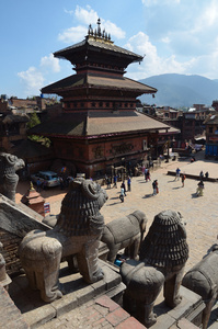 尼泊尔，巴克塔普尔 taumadhi 平方米