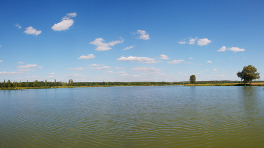 全景图。夏天河