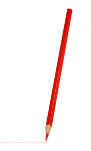 红铅笔在白色隔离