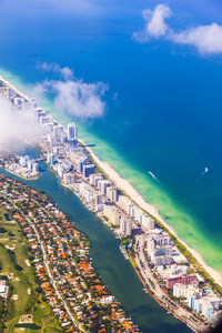 空中的海岸线迈阿密图片