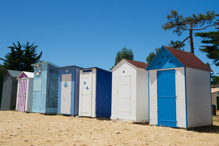 上岛 oleron 在法国海滩小屋