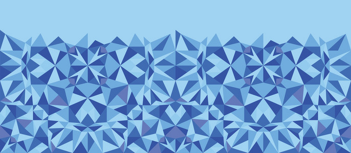 蓝色三角形纹理水平无缝图案背景