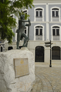 在直布罗陀的一个广场纪念碑