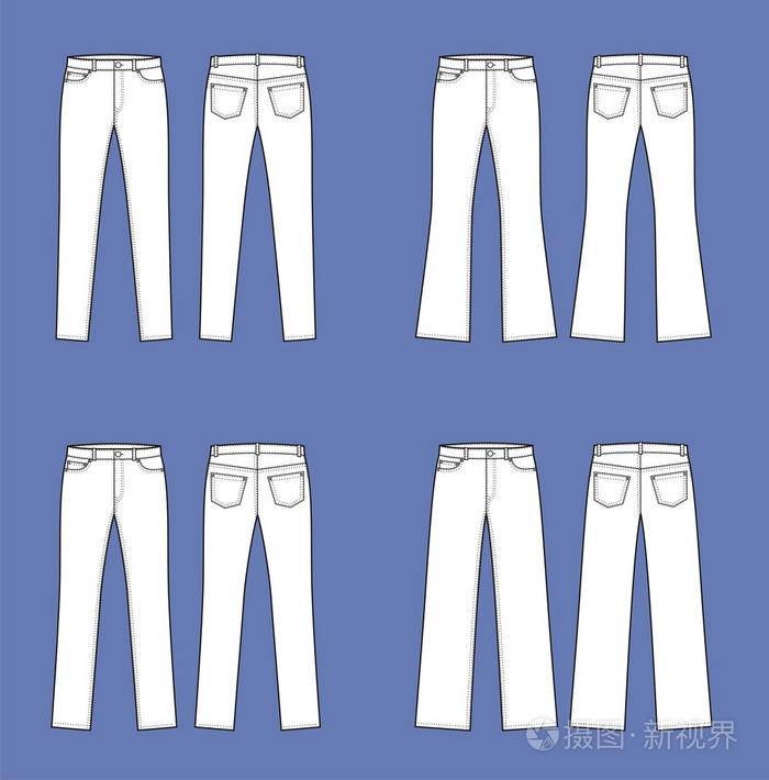 牛仔裤矢量插画