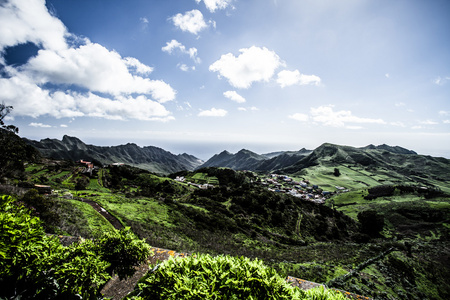 美丽的山谷，在西班牙加那利群岛的山脉，特内里费岛 anaga