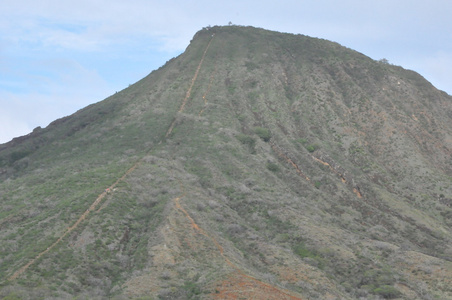 科科头山在瓦胡岛，夏威夷