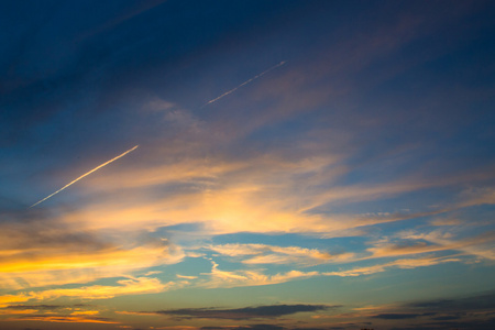 落日的天空背景