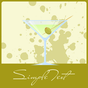 vektor illustration av martini p en smutsig bakgrund