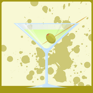 vektor illustration av martini p en smutsig bakgrund