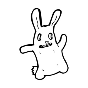 诡异的小兔子卡通图片