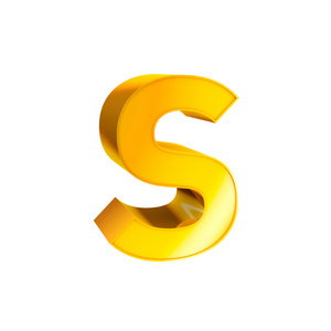 黄金字母字符 s