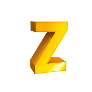 黄金字母字符 z