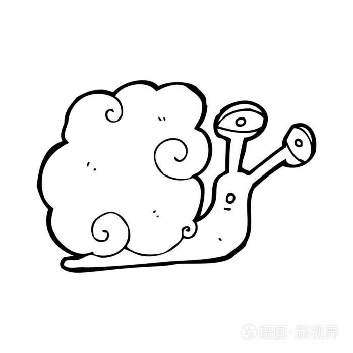与云壳卡通蜗牛