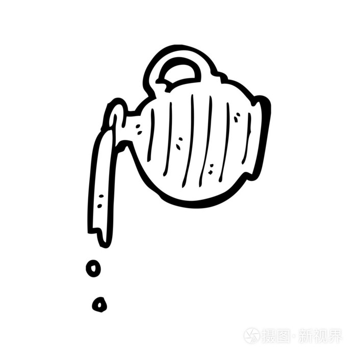 卡通瓮泼水
