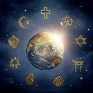 地球和宗教象征