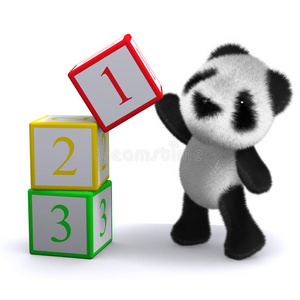 3d熊猫数到三