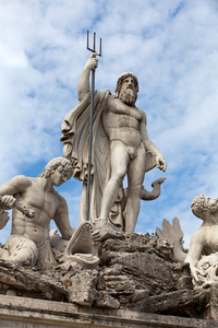 罗马海王星在波波洛广场喷泉