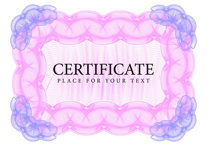 在 sertificate，货币和文凭中使用的矢量花纹