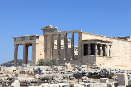 erechtheum 寺的视图