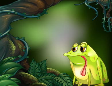 雨林中的饿青蛙
