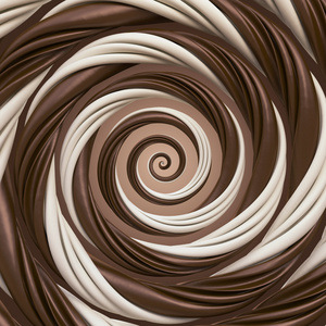抽象巧克力和牛奶糖果螺旋背景