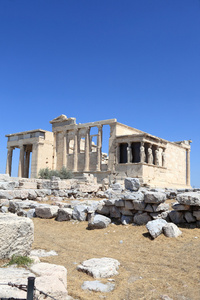 erechtheum 古庙宇的视图