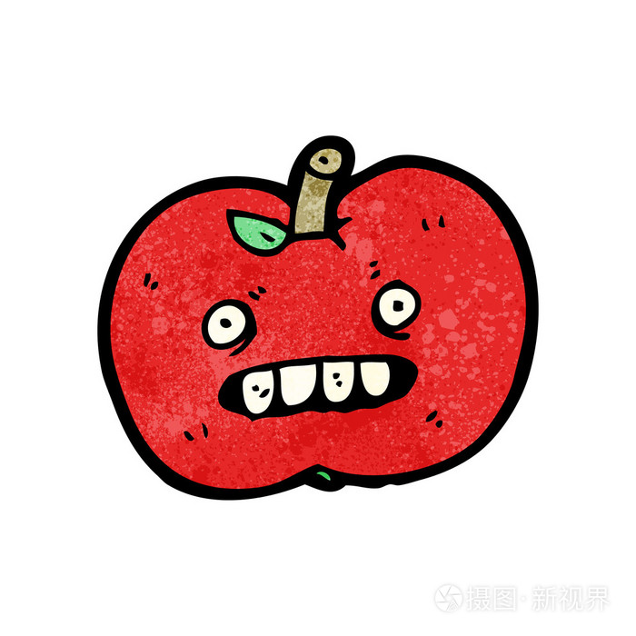 坏苹果卡通插画-正版商用图片1bpwtu-摄图新视界