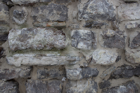 老石砌体，墙背景