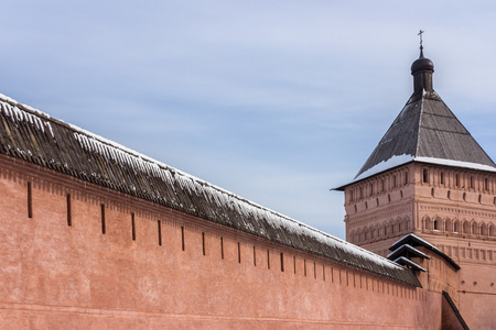 俄罗斯苏兹达尔，圣洁 euthymius 修道院的墙