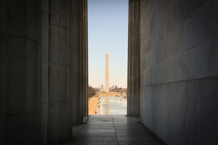华盛顿纪念碑和国会山
