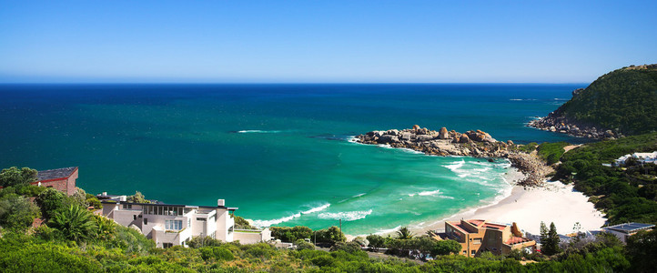 兰迪德诺海滩和最受欢迎的冲浪在南非西部海角
